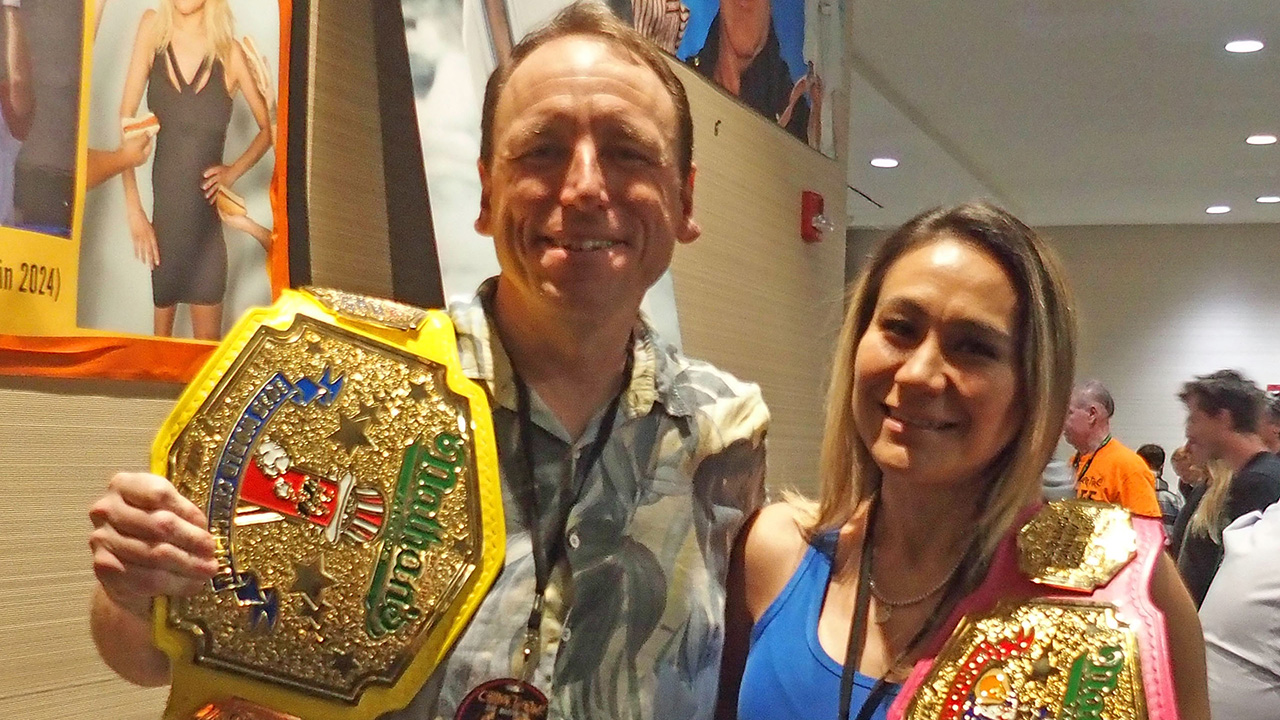 Nathan's hot dog eating contest champs Chestnut, Sudo win again in 2026